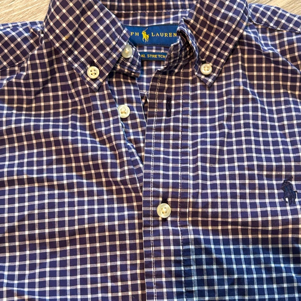 Boys Ralph Lauren Polo button down blue size 7